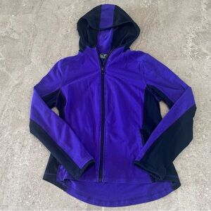 Lauren Ralph Lauren Active Purple Colorblock Zip Hoodie Size Medium